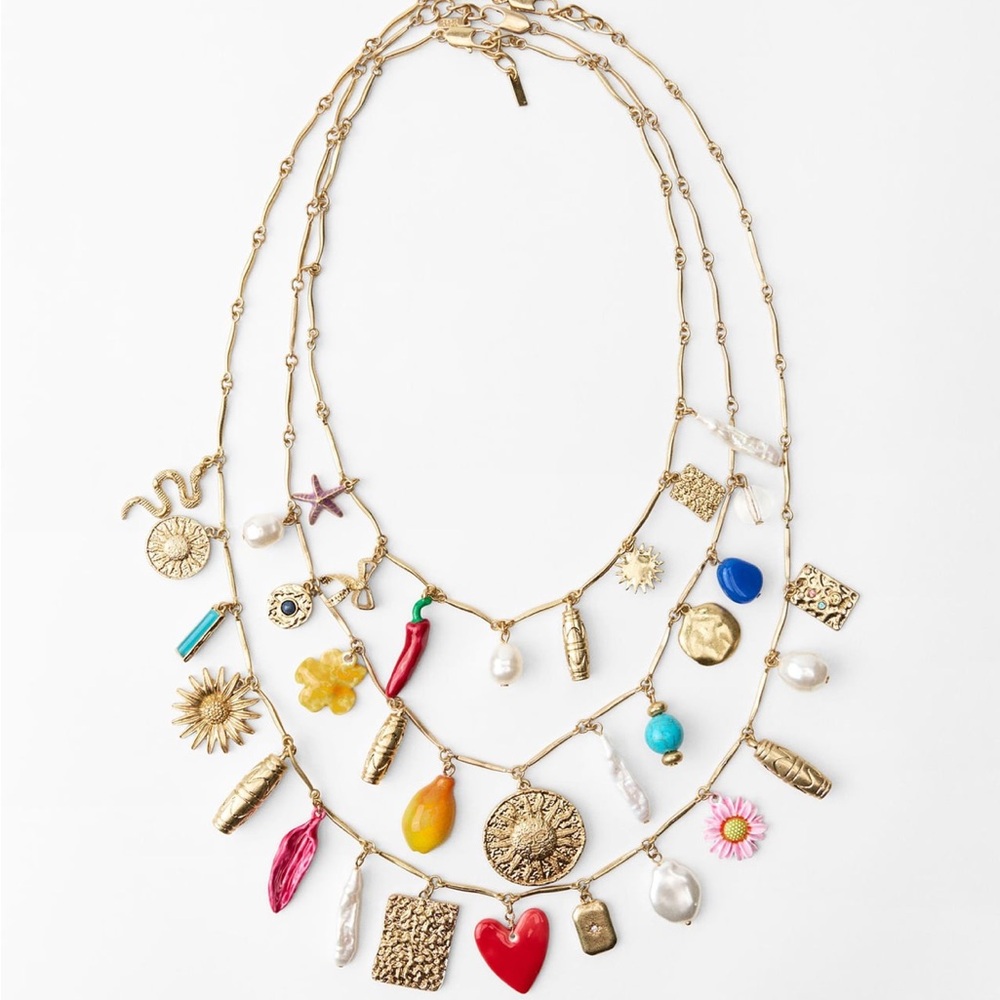 NWT Zara 3-pack of charm necklaces